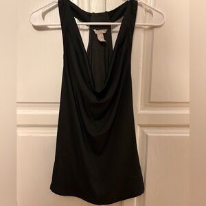 Banana Republic Black Drape Neck Tank Top